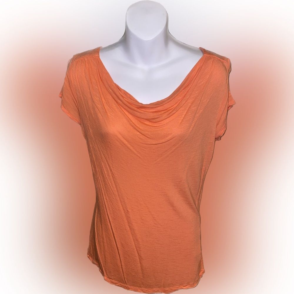 APT 9 Essentials Scoop Neck Top Orange Size Medium